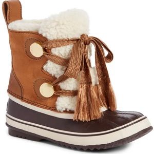 Chloe x Sorel Waterproof Suede & Shearling Boots
